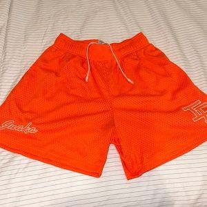 Inaka Power Orange Power Shorts-breathable shorts with drawstrings. Worn Once.